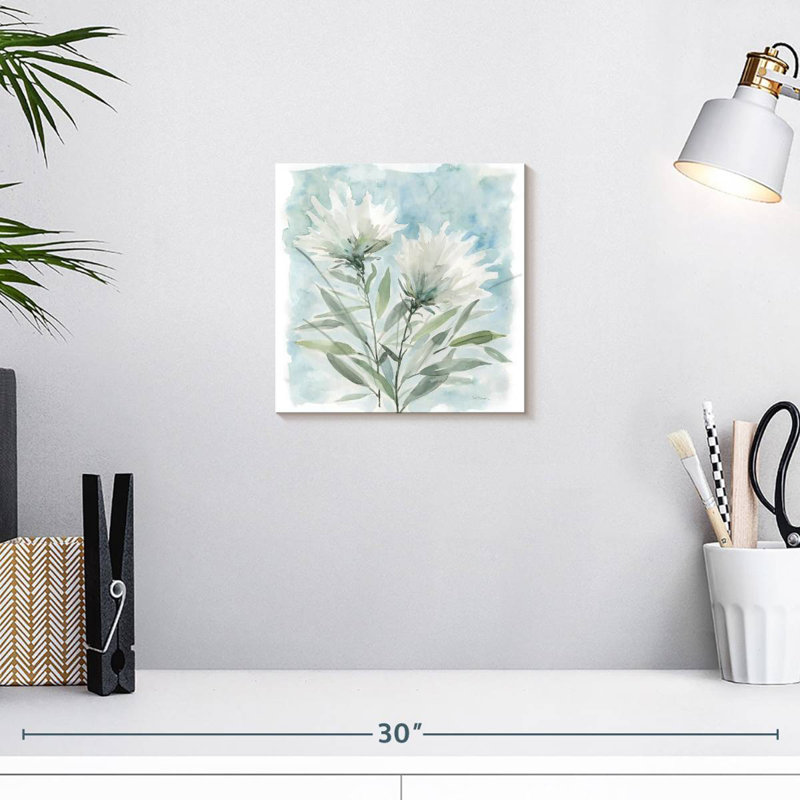 Chardon sauvage en fleurs I, H 10 po x l 10 po