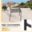 Ensemble de 3 meubles d'extérieur avec table basse et structure en métal robuste pour balcon