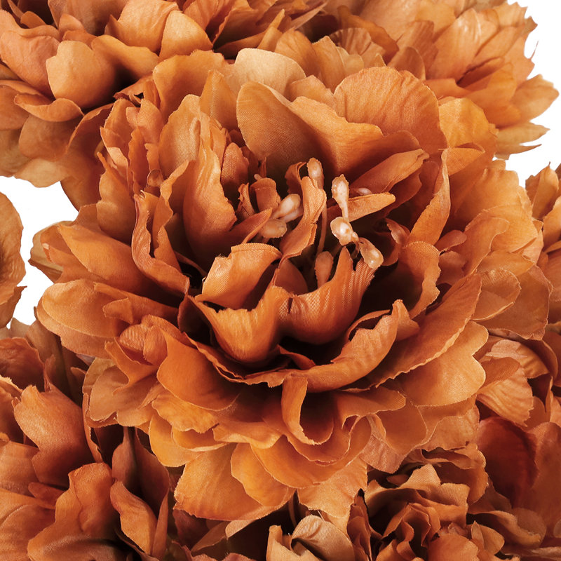 Artificial Hybrid Peony Flower Stem Bush Bouquet, Brown Cafe