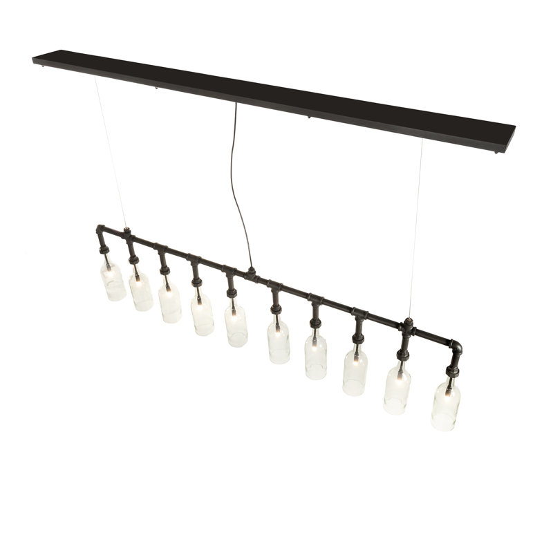 Luminaire suspendu linéaire à 10 lumières pour îlot de cuisine