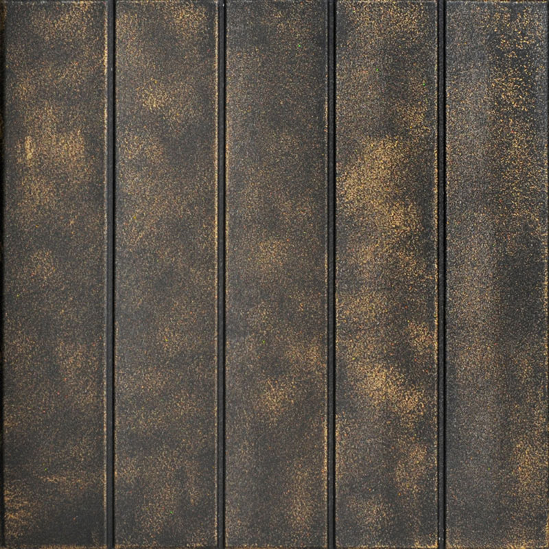 Carreau de plafond en polystyrène adhésif 1,6 pi x 1,6 pi Bead Board, Or noir