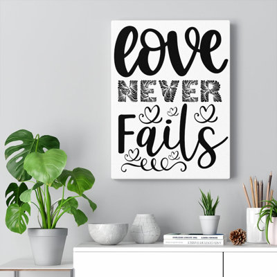 Love Never Fails - Wrapped Canvas Print