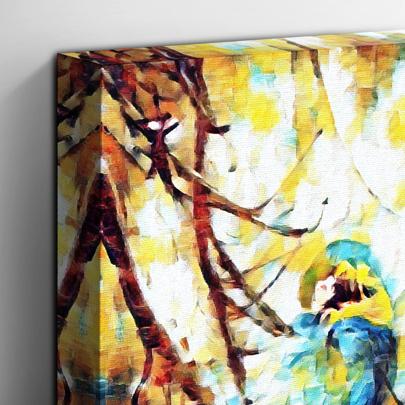 Vintage Blue Macaw Art - Wrapped Canvas, 76cm H x 50cm W