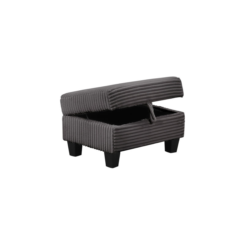Canapé modulaire inclinable moderne en bois gris, Gris