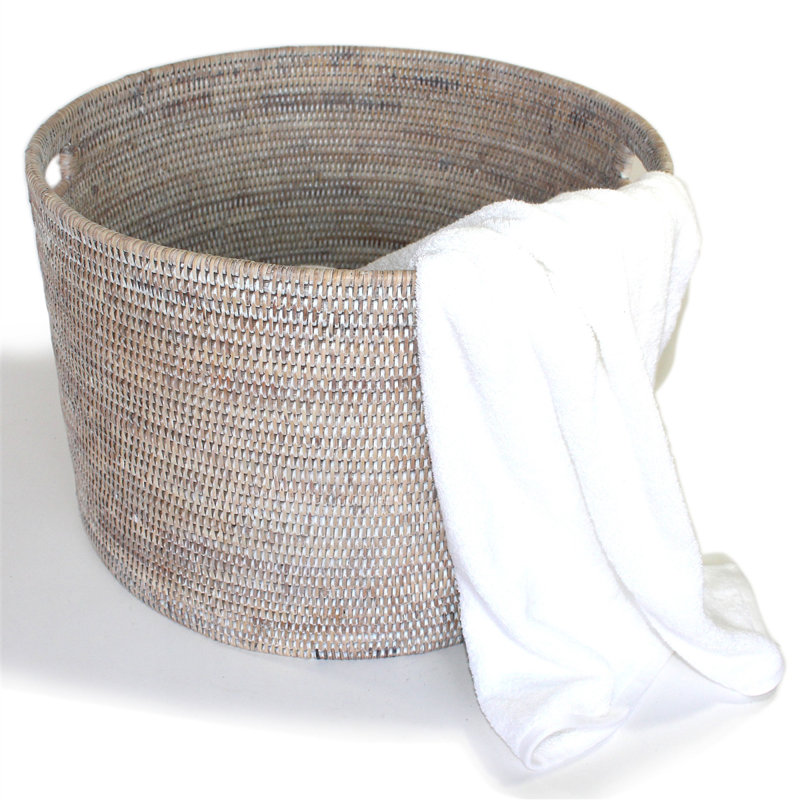 Panier de rangement ouvert, Blanc délavé