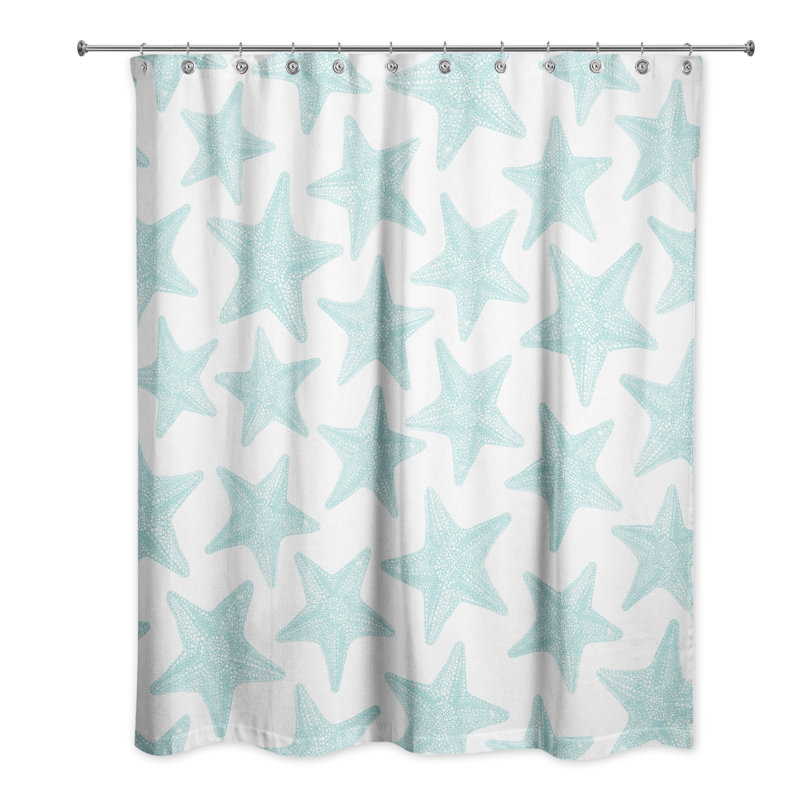 Rideau de douche simple Leeann, Sarcelle clair