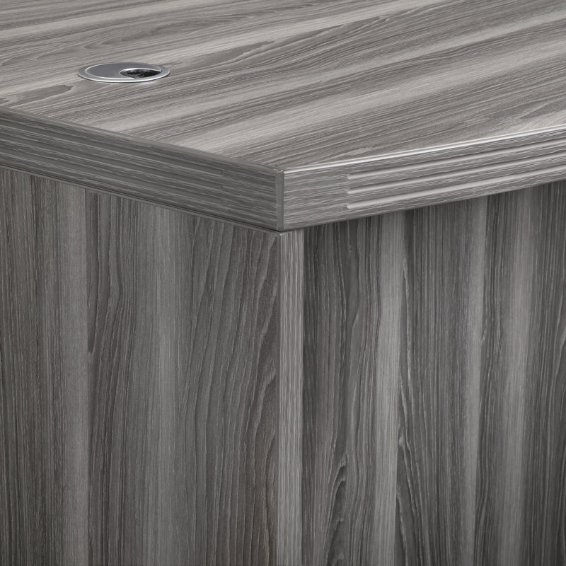 Coquille de bureau Aberdeen, H 29,5 po x l 72 po x P 42 po, gris