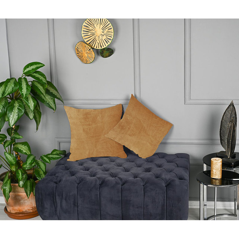 Matte Velvet Cushion Cover - 1 Pc, 30cm x 30cm, Merigold Honey