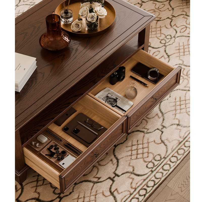 Table basse American Classic, Bois brun foncé, H 20,07 po x L 55,11 po x l 31,49 po
