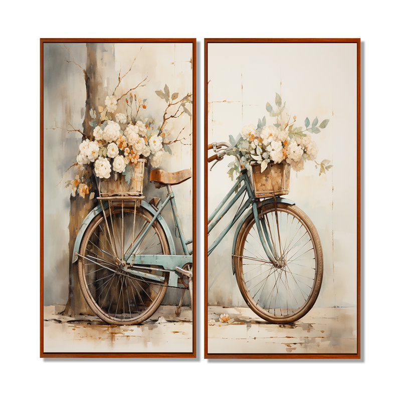 Impression sur toile beige, H 32 po x l 32 po, Brun, Reproduction encadrée sans passe-partout