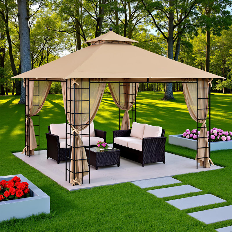 Melody II 10 ft. x 12 ft. Gazebo with Mosquito Net