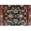 Tapis de couloir Hafeedh fabriqué à la main et teint dans la masse - noir - rouge, 2 pi 0 po x 3 pi 1 po