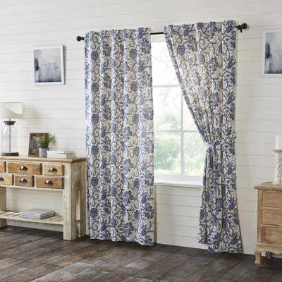 Besmira 100% Cotton Room Darkening Curtain Panel Pair
