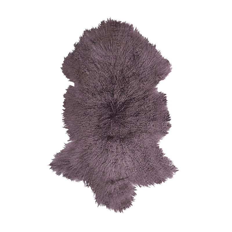 Mccaffery Sheepskin Area Rug in Mauve