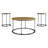 3 Pcs Metal Coffee Table Set in Light Oak-1896029552