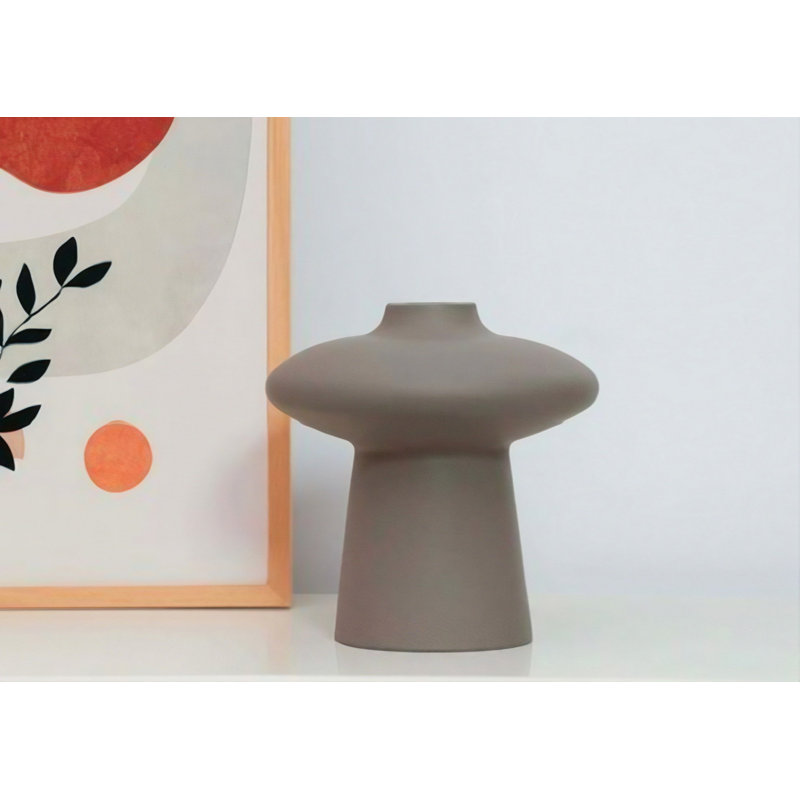 Consalve Ceramic Table Vase, Mink, 8cm H x 19cm W x 20cm D