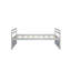 Lit simple gris avec matériaux stables, tête de lit, lit gigogne, rangement et tiroirs-1600097625