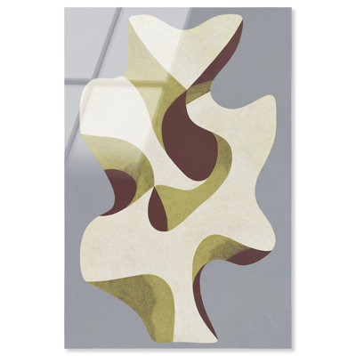 Courbures organiques I Impression acrylique Art mural bohème moderne par Art Remedy, prêt à accrocher, 36 x 54