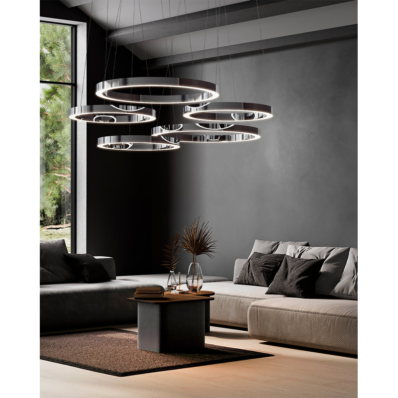 Cirkel Pendant, Gold, 23.6"W