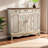 American Vintage Painted Shoe Cabinet 24 Pair Shoe Storage Cabinet