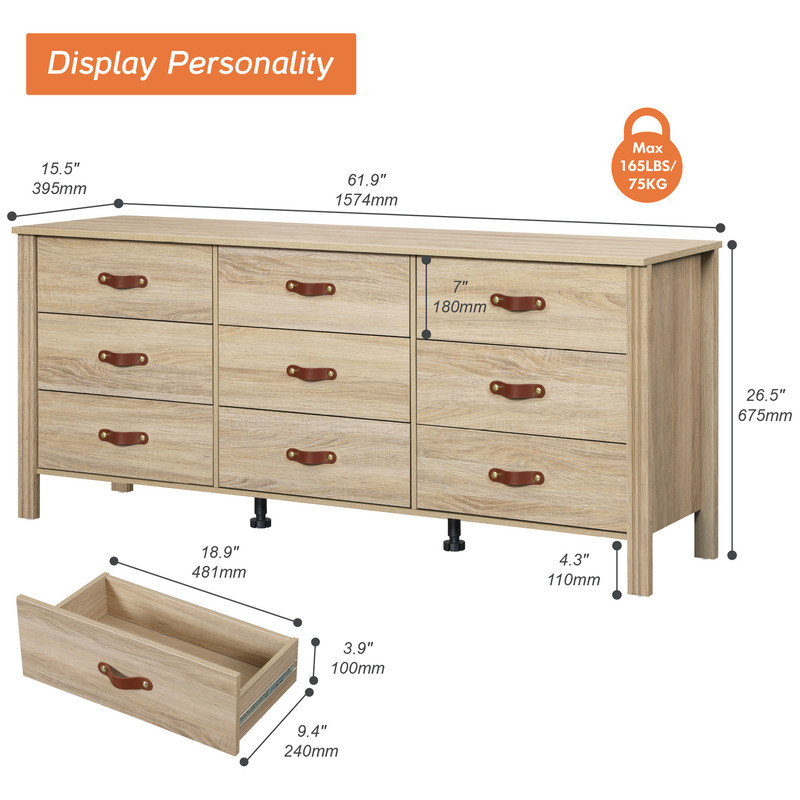 62 inch OAK sideboard