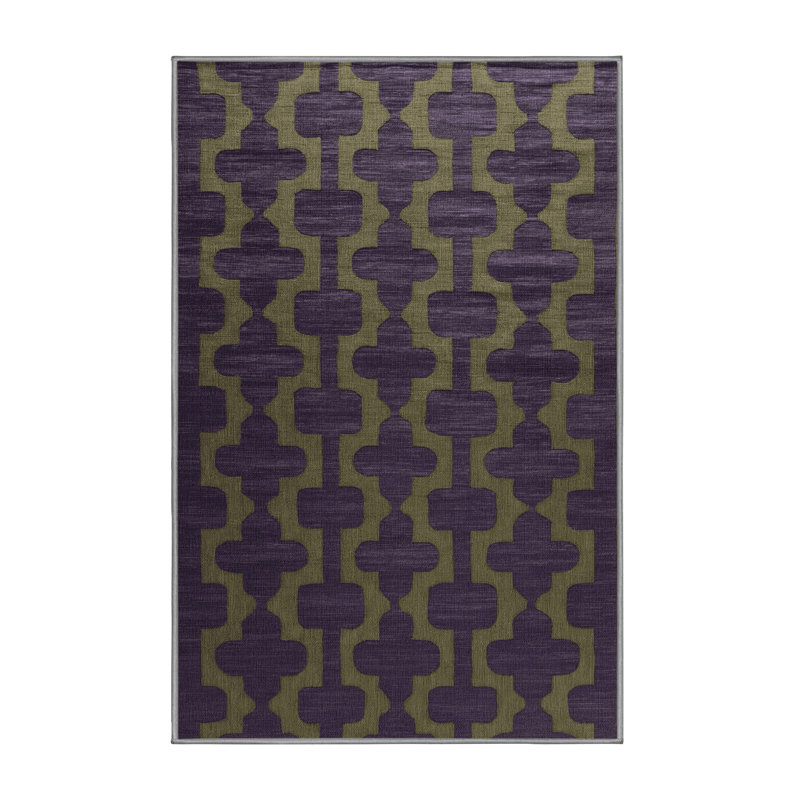 Tapis mauve lavable à la machine, Rectangle 6 pi x 9 pi