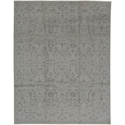 Floral Area Rug in Gray