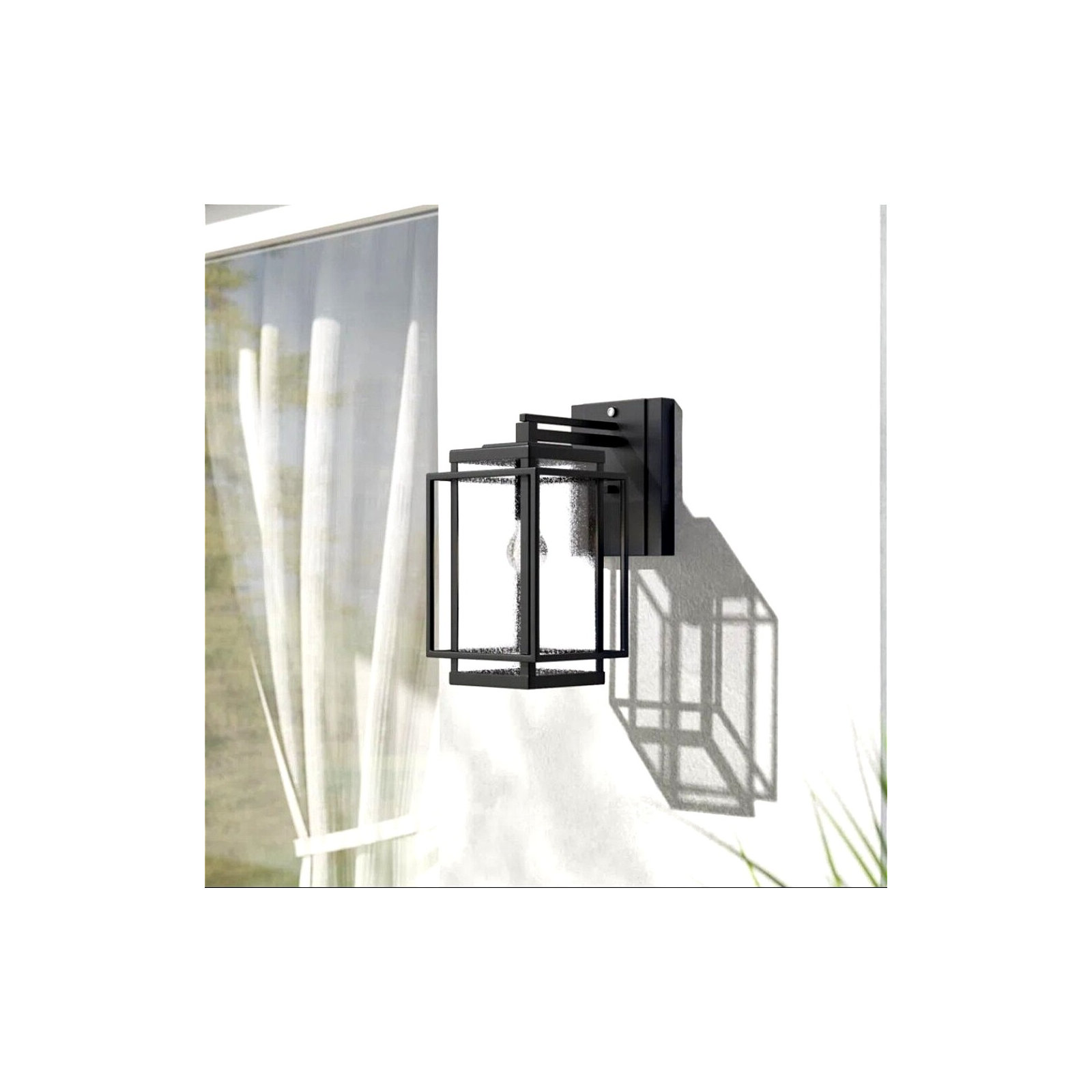 Stumbaugh Single Light Outdoor Steel Wall Light, 11" H x 5.25" W x 8.75" D