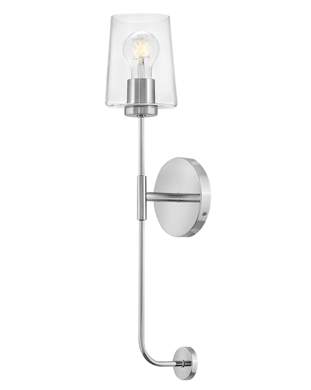 Viva Single Transparent Dimmable Bath Sconce