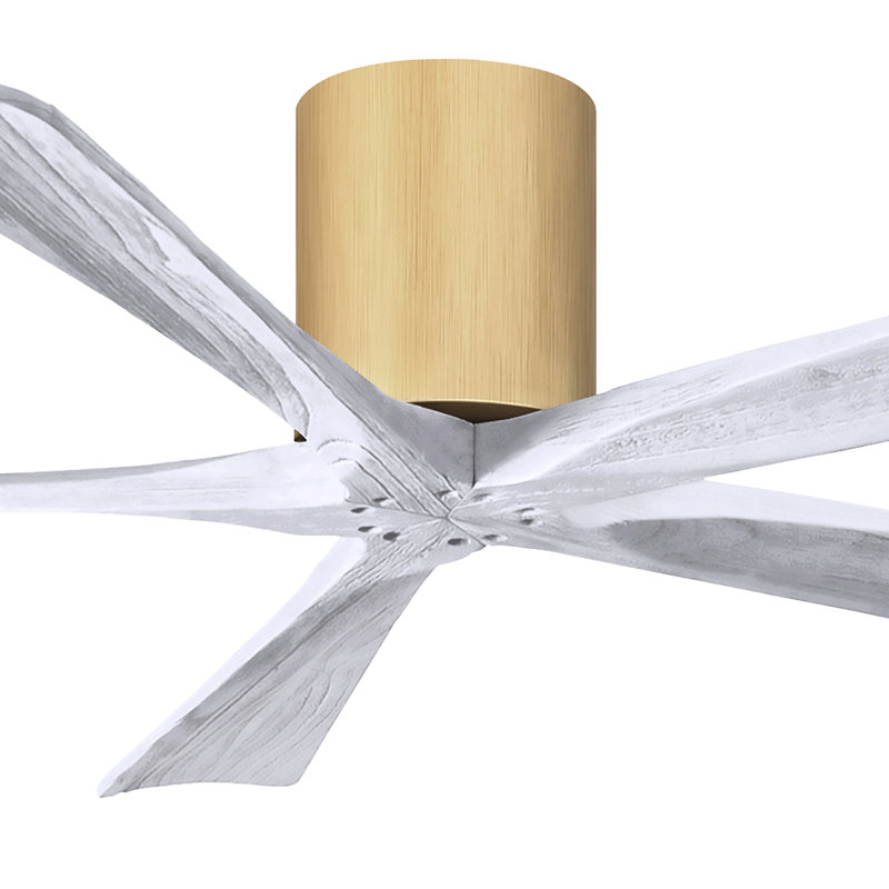 Ventilateur à pales encastré 5 pales Irene, Finition du boîtier du ventilateur, Naturel, Blanc mat