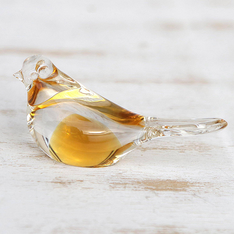 Handmade Glass Hourglass Decorative Object