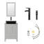 Ensemble de meuble-lavabo simple 24 "avec miroir-1339651961-1307729380