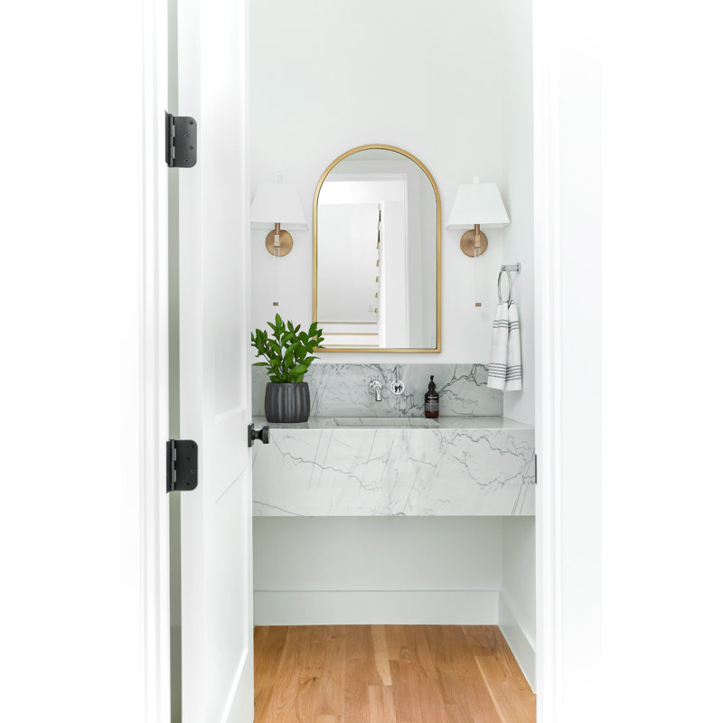 Omya Steel Armed Sconce, Aged Brass