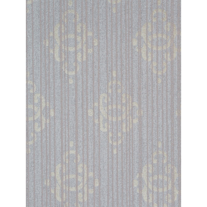 Rouleau de papier peint classique à motif cachemire, Gris
