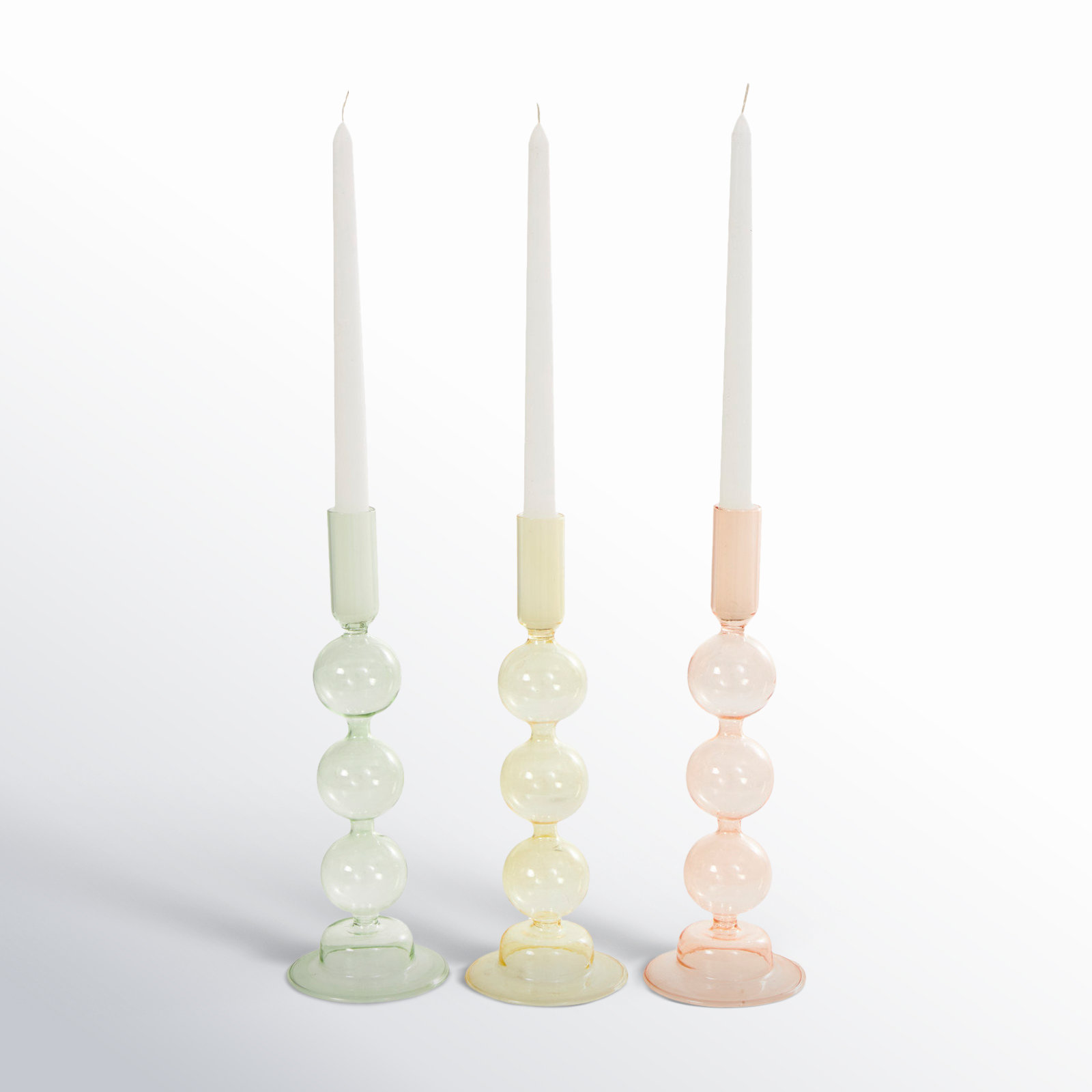 Glass Candlestick Holder