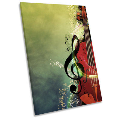 Violin Music Note - Wrapped Canvas Print