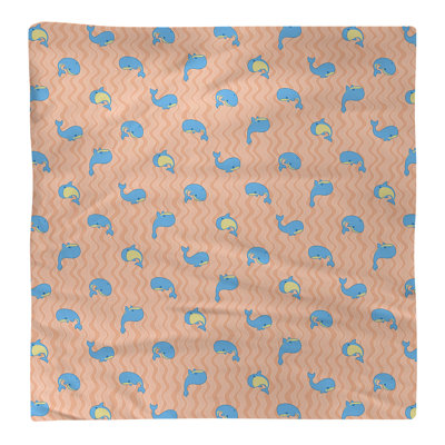 Serviette de coton à motif baleines