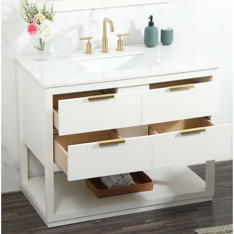 Ensemble de meuble-lavabo simple 42 po Felicity, Blanc