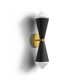 2 Light Steel Dimmable Armed Sconce