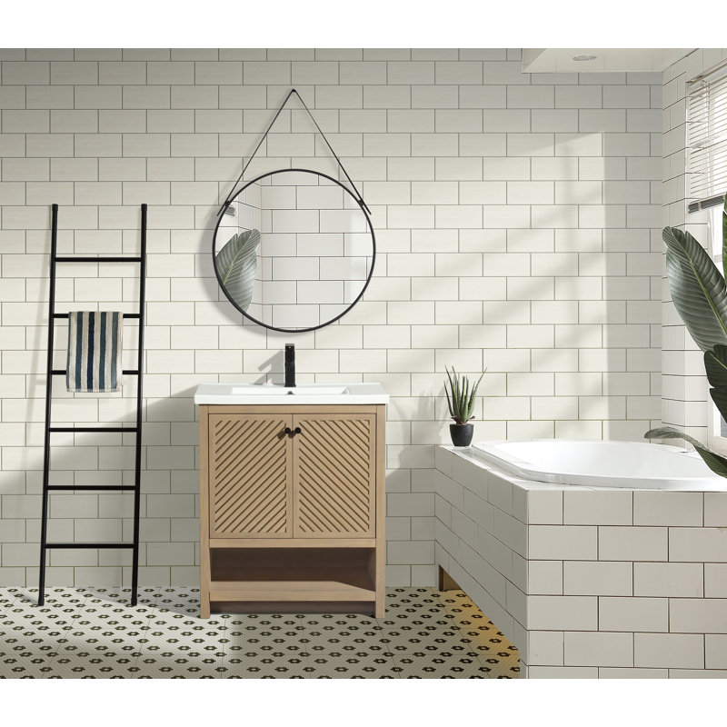 Selena 30'' Single Bathroom Vanity with Ceramic Top