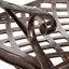 Banc de jardin en fonte d'aluminium Caffey