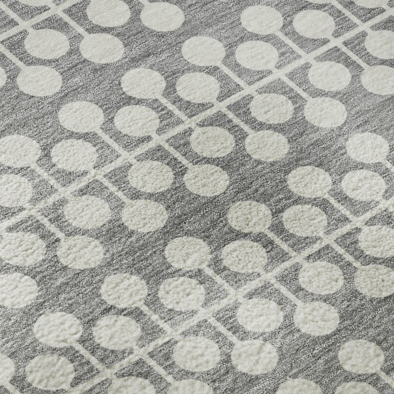 Premium Machine Washable Mayfield AMF2247 Geometric Rug, Gray, 8' x 10'