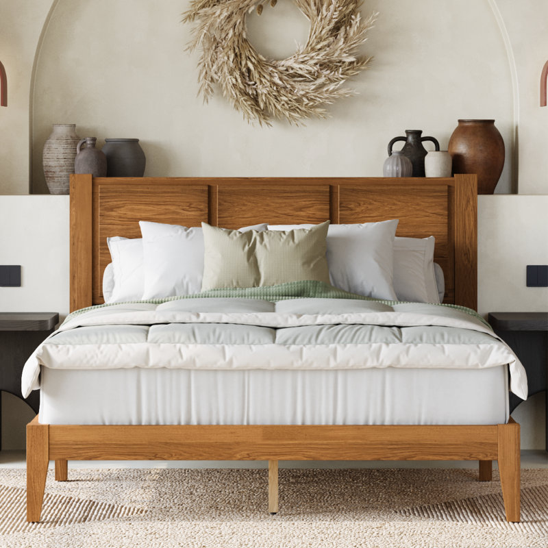 Knighten Solid Wood Bedroom Set, Walnut, King