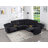 Malabika Upholstered Reclining Curved Sectional Symmetrical