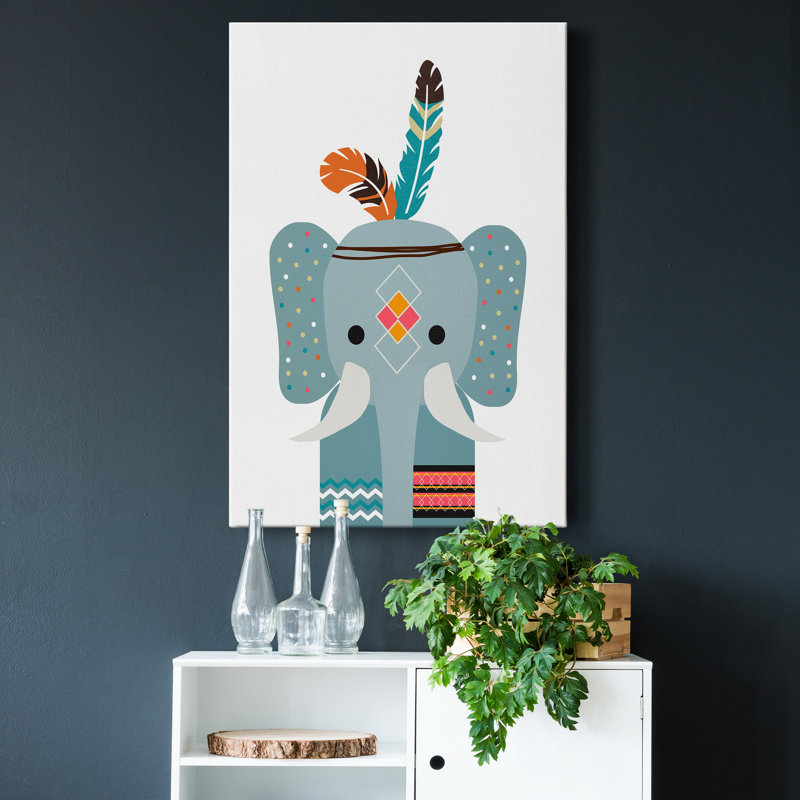 " Boho Elephant ", 18" H x 12" W x 1.5" D