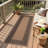 Modern Easy Jute Rug Machine Washable Geometric Bordered Indoor Outdoor Carpet with Non-Slip Backing, Non-Shedding Floor Cover for Backyard, Bedroom, Patio