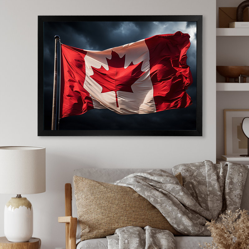 Canada Canada Pride I - Canada, impression d'art mural, H 12 po x l 20 po x P 1 po, Noir