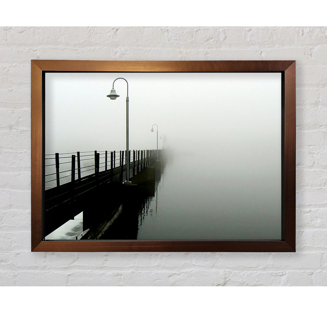 Misty Ocean Pier - Einzelner Bilderrahmen Kunstdrucke