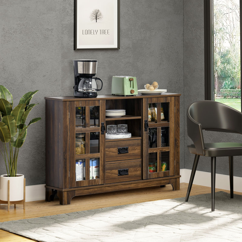 Buffet, armoire de cuisine à porte vitrée pour le salon