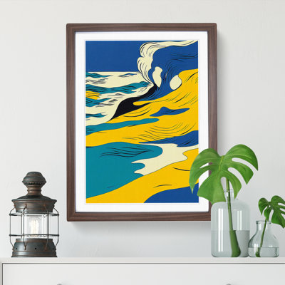 Waves On The Beach Abstract - Single Picture Frame Print